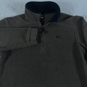 Lowe Alpine Jacket Mens Small Brown 1/4 Zip Fleece Aleutian Polartec Outdoor
